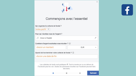 comment créer une page de collecte sur Facebook ?