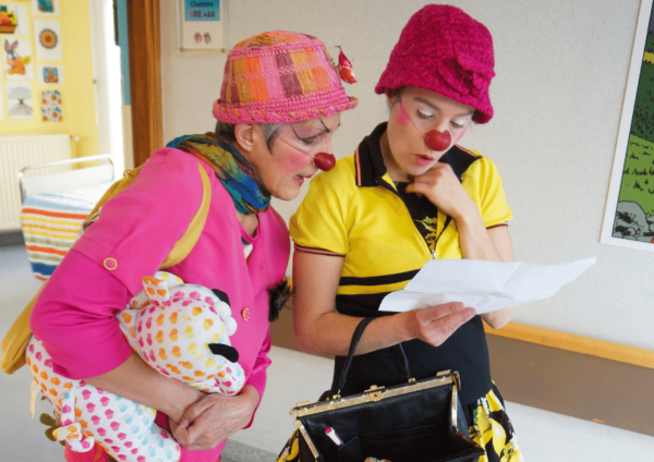 déroulement d'une visite de clown à l'hôpital