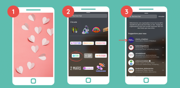 Les étapes pour créer une collecte de dons via une story Instagram